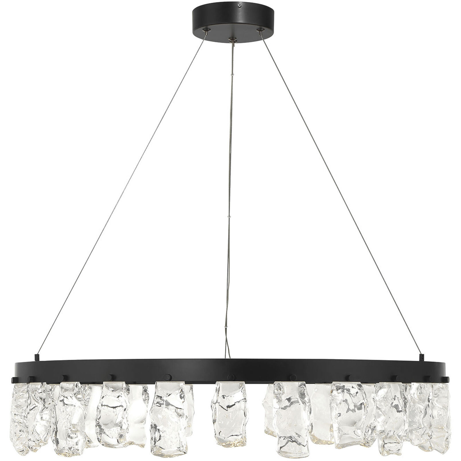 Artic Glacier LED 33.25 inch Coal Chandelier Ceiling Light